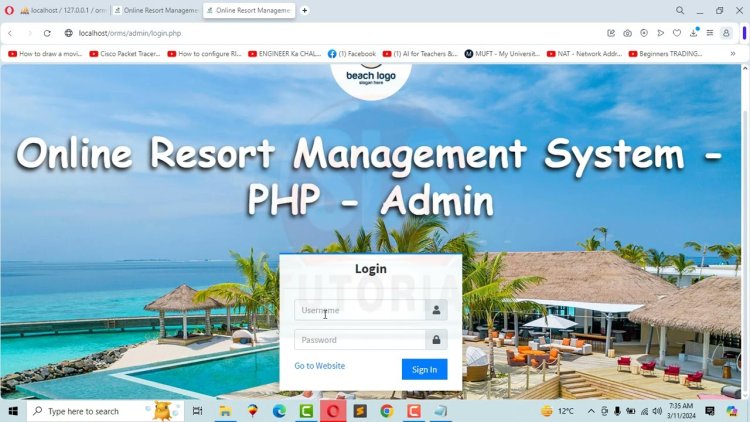 Online Resort Management System in PHP MySQL Free Source Code