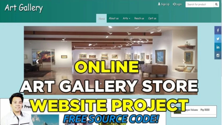 Online Art Gallery Management System in PHP MySQL Free Source Code